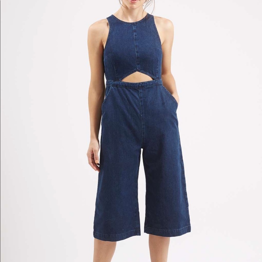 Topshop Moto Jumpsuit Keyhole Cutout